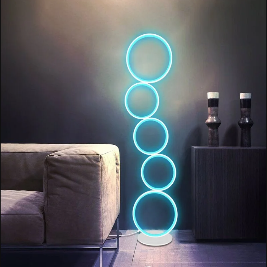 RGB Minimalist Circular Floor Lamp - Fantasiaa 