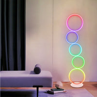 Thumbnail for RGB Minimalist Circular Floor Lamp - Fantasiaa 