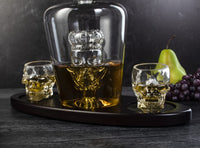 Thumbnail for Skull Crown Decanter in Bottle Skull Head with 2 Skull Glasses 750ml, Skull Bottle Whiskey, Tequila, Bourbon Scotch or Rum - Halloween - Great For Any Bar! - Fantasiaa 