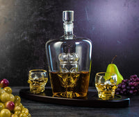 Thumbnail for Skull Crown Decanter in Bottle Skull Head with 2 Skull Glasses 750ml, Skull Bottle Whiskey, Tequila, Bourbon Scotch or Rum - Halloween - Great For Any Bar! - Fantasiaa 