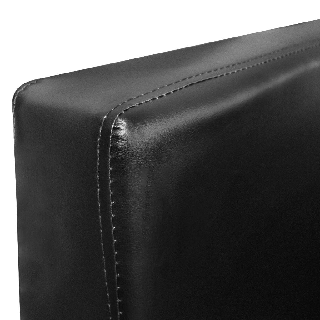 Armchair with Chrome Base Black Faux Leather - Fantasiaa Gifts