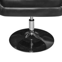 Thumbnail for Armchair with Chrome Base Black Faux Leather - Fantasiaa Gifts