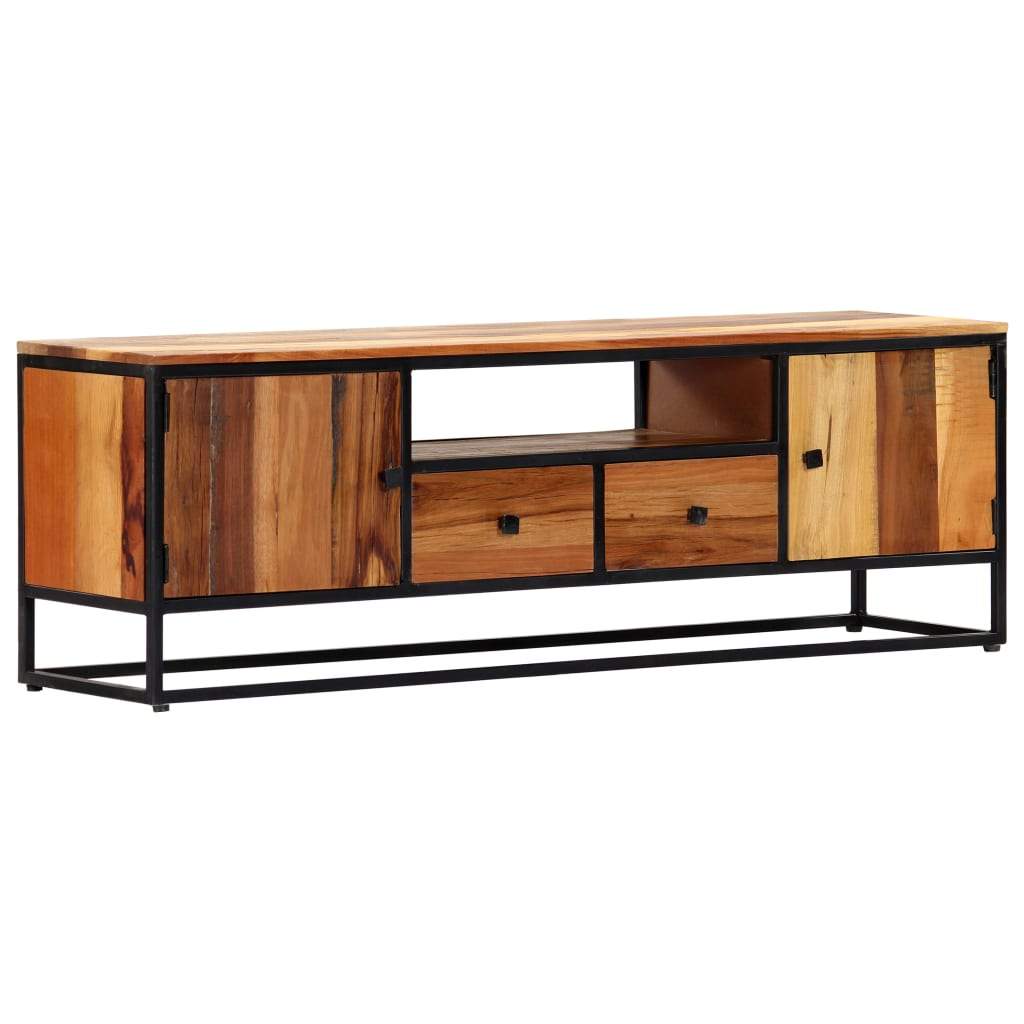 vidaXL TV Cabinet 47.2"x11.8"x15.8" Solid Reclaimed Wood and Steel - Fantasiaa 