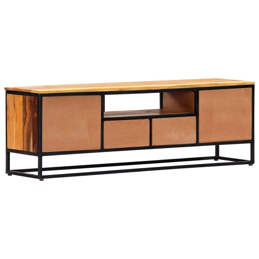 vidaXL TV Cabinet 47.2"x11.8"x15.8" Solid Reclaimed Wood and Steel - Fantasiaa 