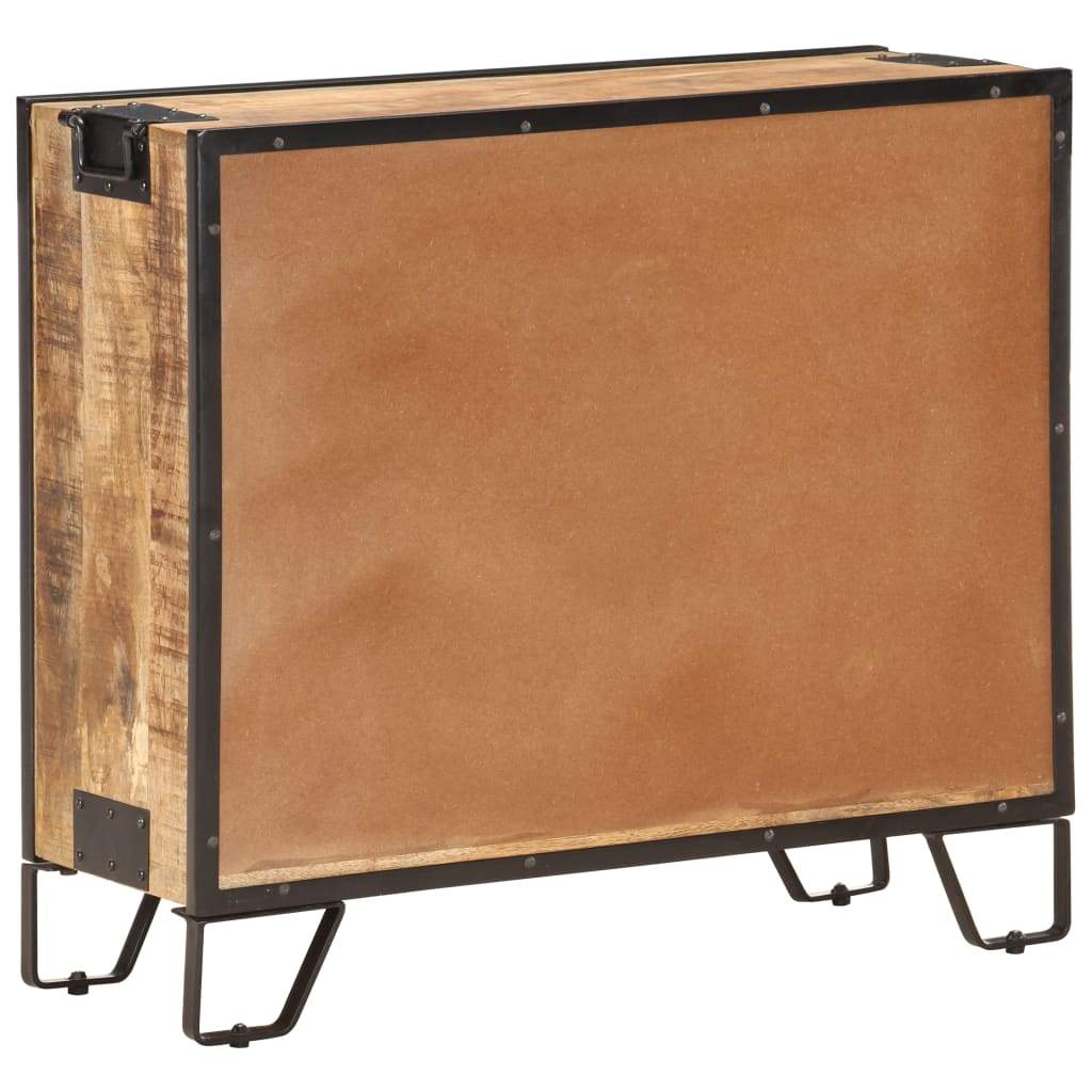 Sideboard 31.5"x12.2"x28" Solid Rough Mango Wood - Fantasiaa Gifts