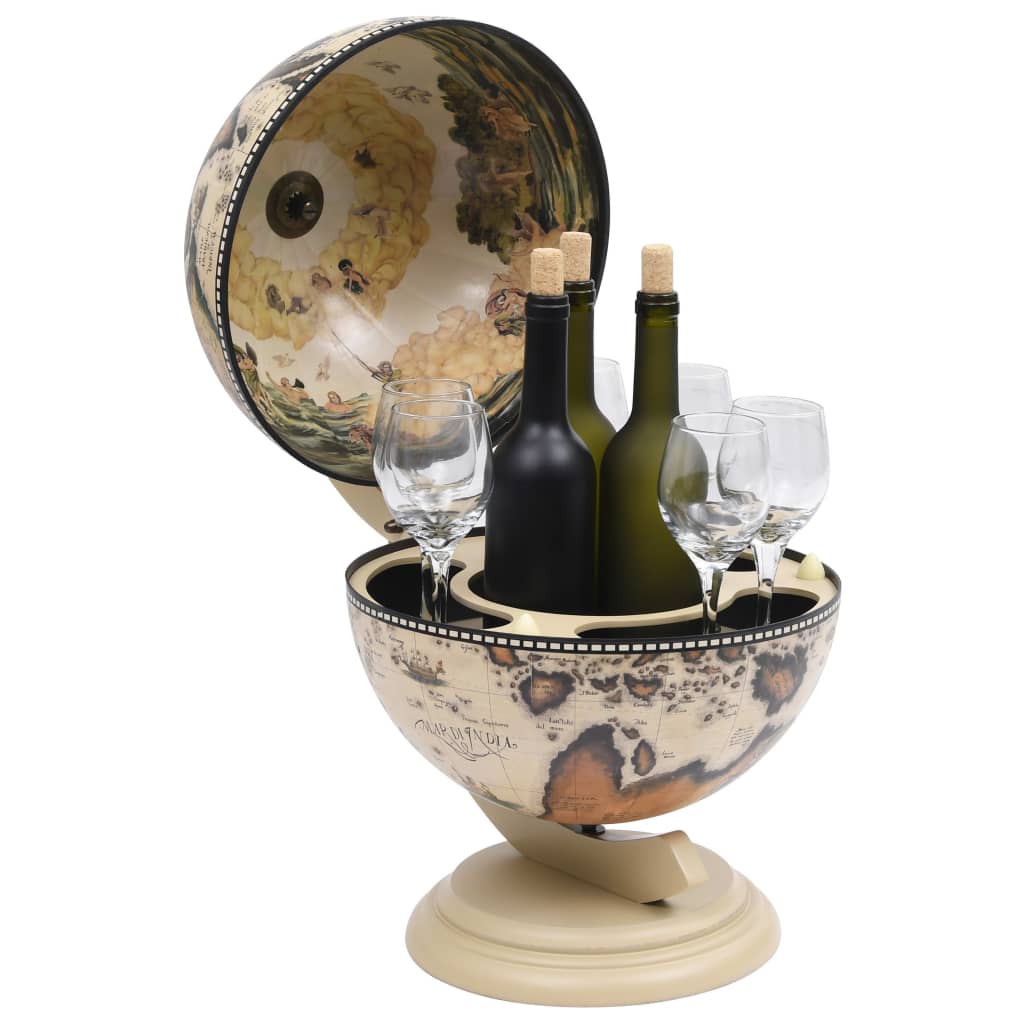 Tabletop 19" Bar Wine Liquor Cabinet 16th Century Nautical Map Multi Colors vidaXL