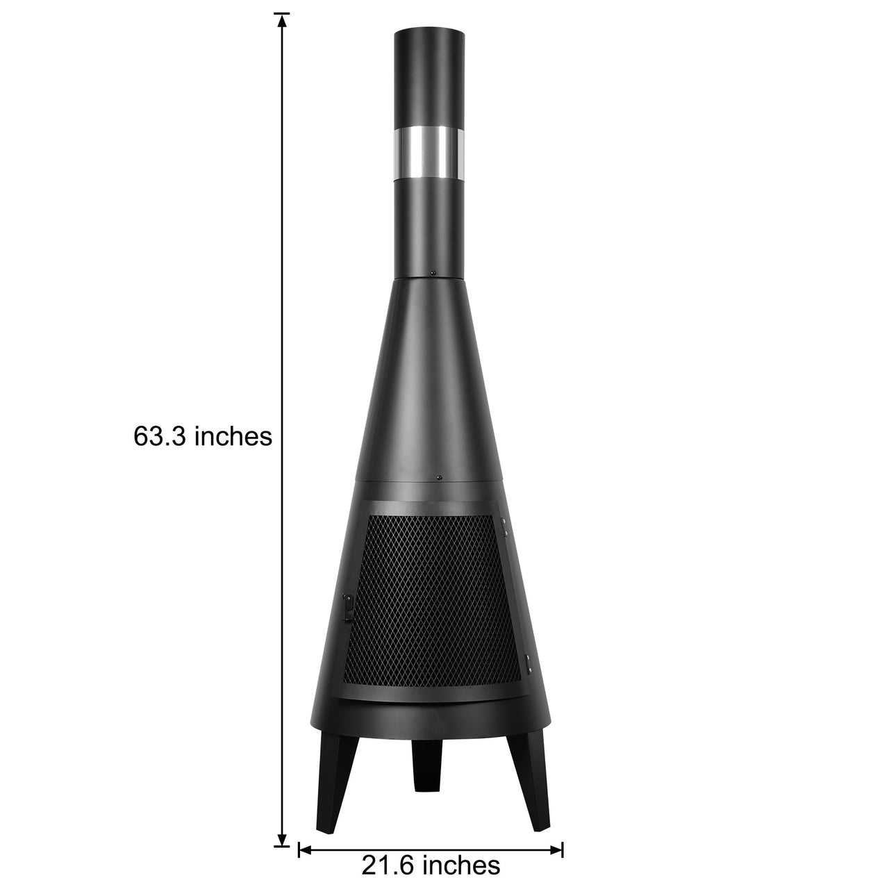 Modern Mesh Chiminea Fireplace-4