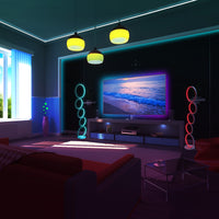 Thumbnail for RGB Minimalist Circular Floor Lamp - Fantasiaa 