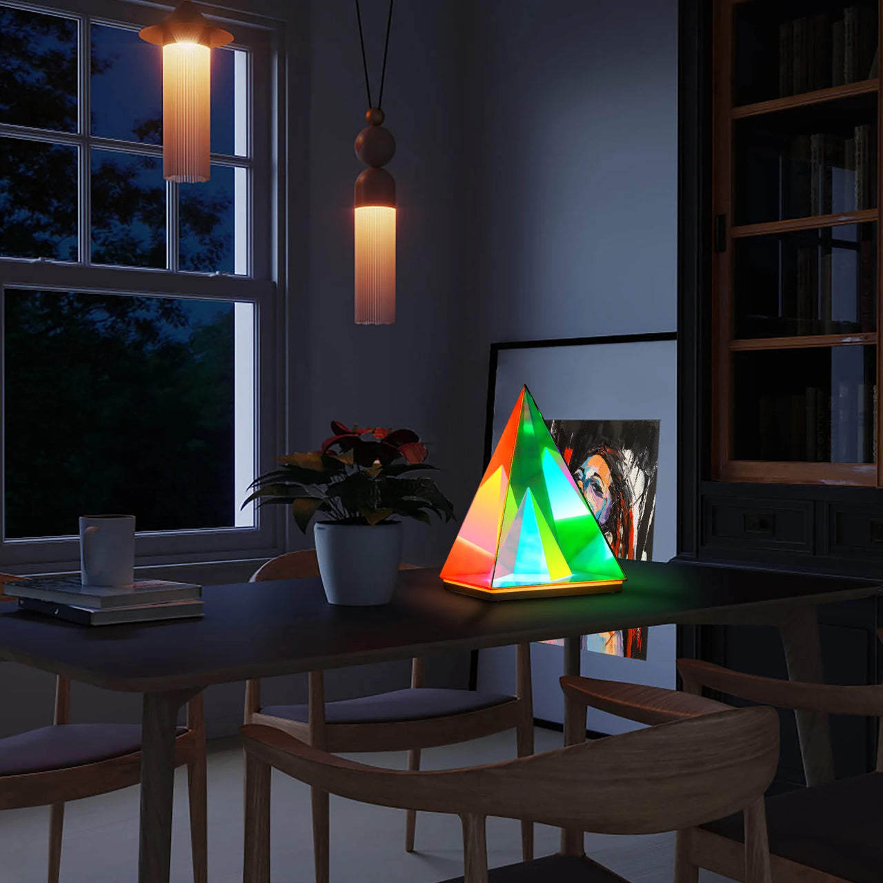 Infinity Pyramid Table Lamp - Fantasiaa Gifts