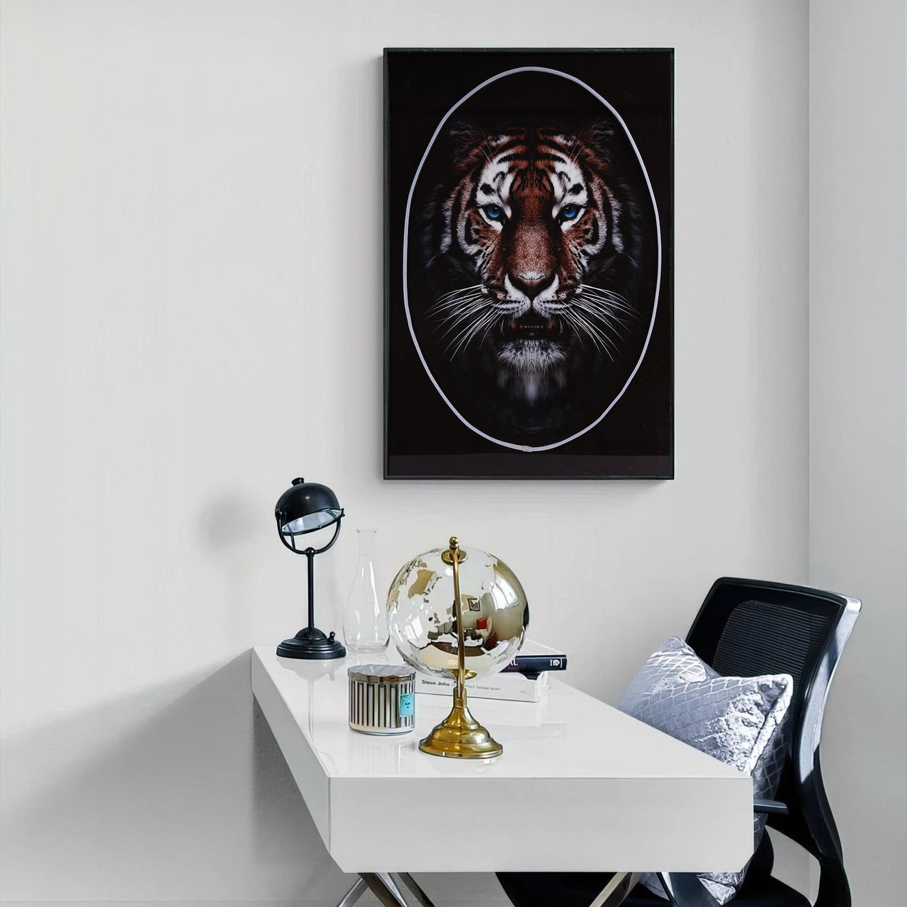 Lion Wall Art with LED Light-16