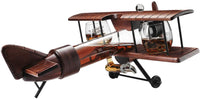 Thumbnail for Whiskey Decanter Airplane Set and 2 Airplane Glasses Antique Wood Airplane - Fantasiaa 