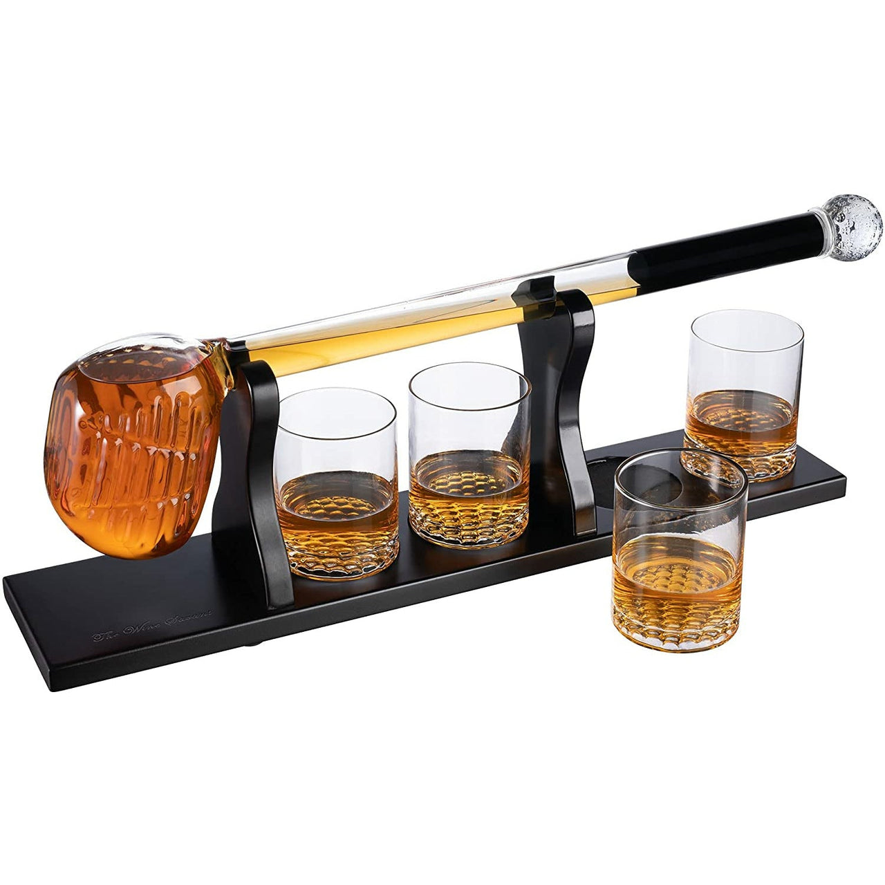 Golf Club Whiskey Decanter and 4 Liquor Glasses - Whisky Decanter & Glass Set - Fantasiaa 