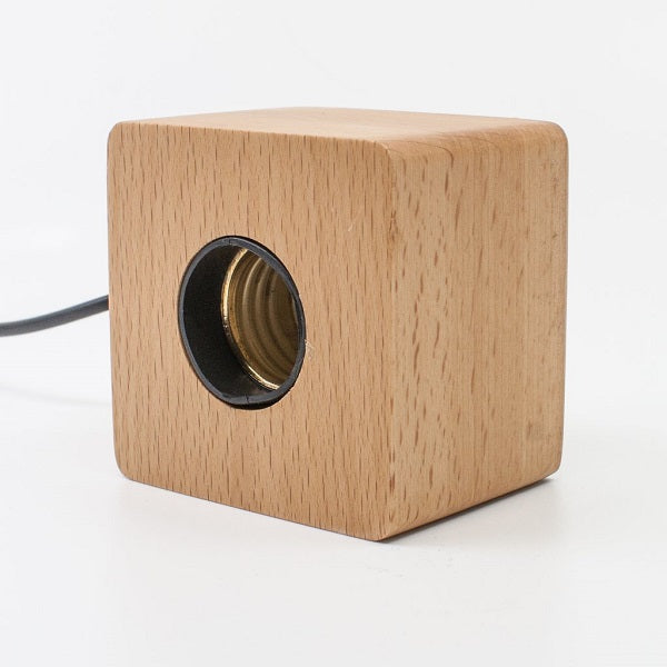 Wood light base with screw socket-6