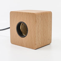 Thumbnail for Wood light base with screw socket-6