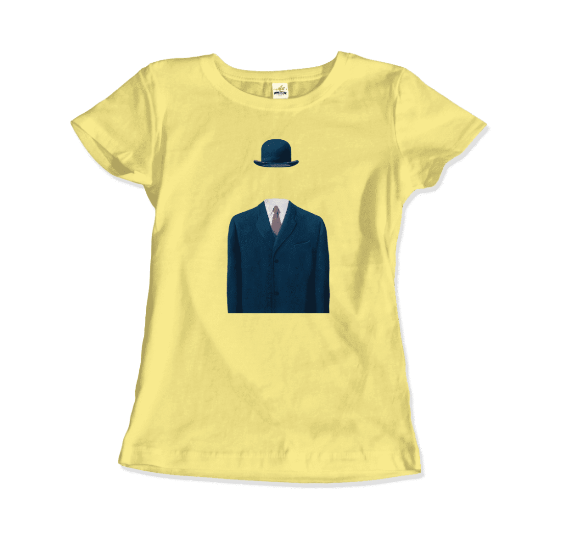 Rene Magritte Man in a Bowler Hat, 1964 Artwork T-Shirt - Fantasiaa 