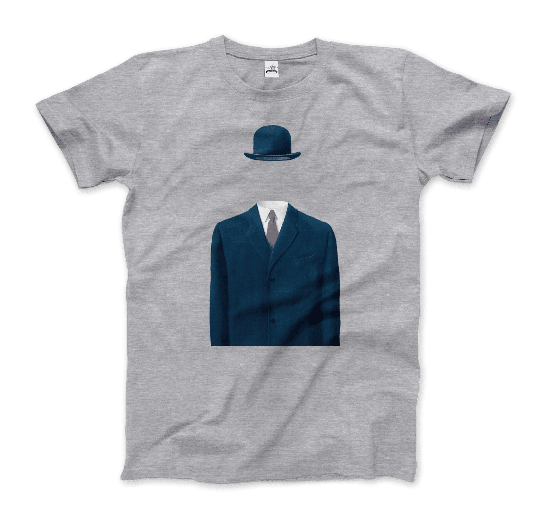 Rene Magritte Man in a Bowler Hat, 1964 Artwork T-Shirt - Fantasiaa 