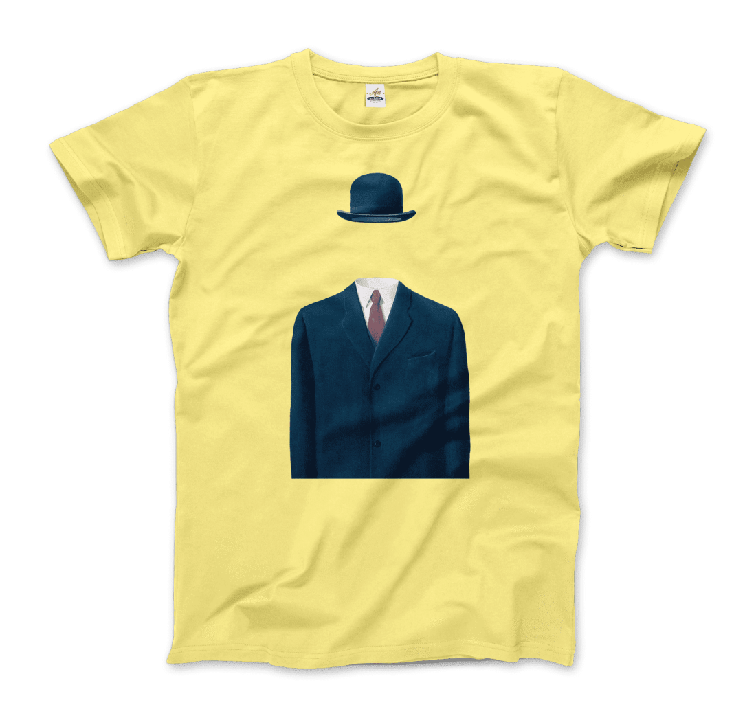 Rene Magritte Man in a Bowler Hat, 1964 Artwork T-Shirt - Fantasiaa 