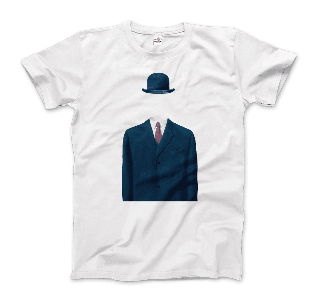 Rene Magritte Man in a Bowler Hat, 1964 Artwork T-Shirt - Fantasiaa 