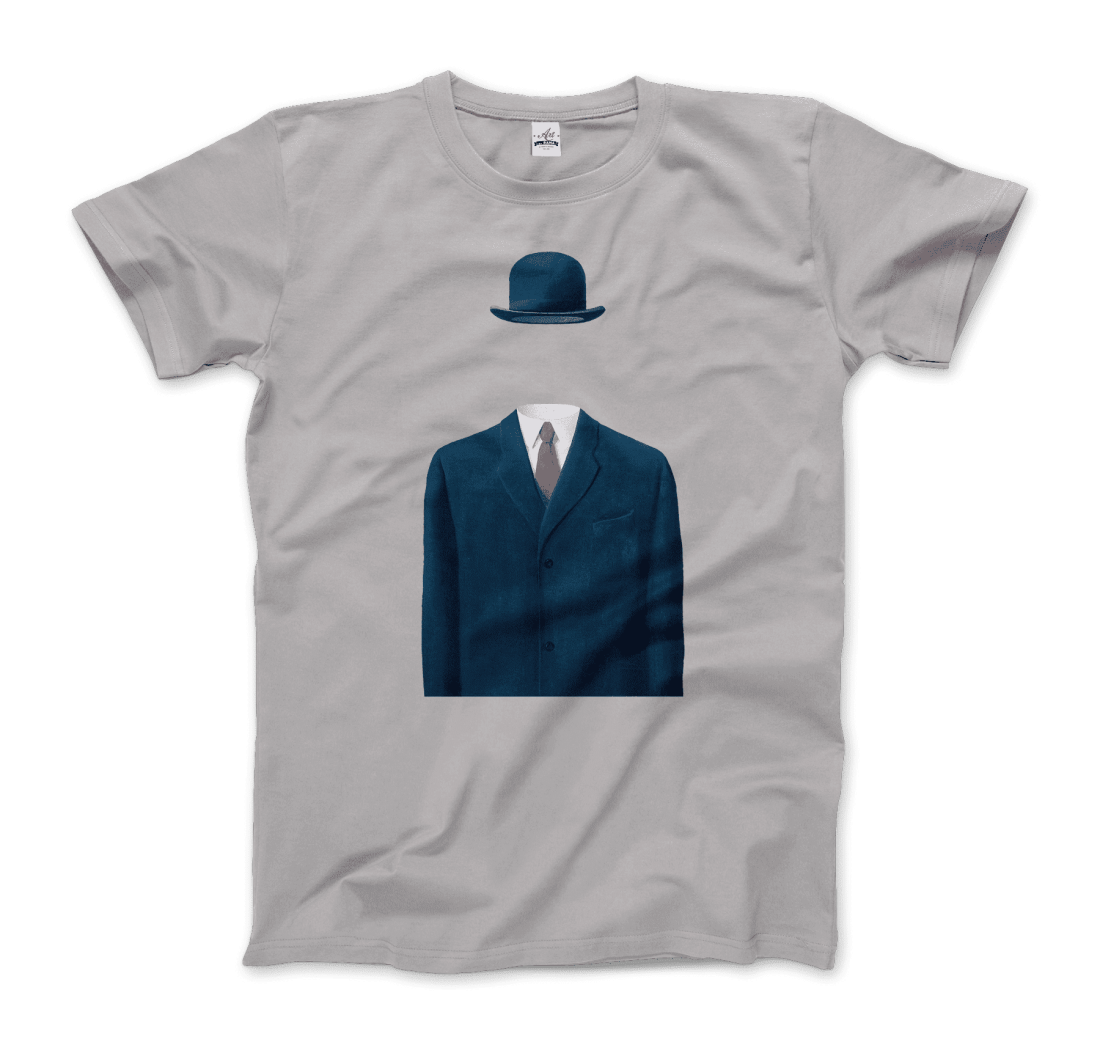 Rene Magritte Man in a Bowler Hat, 1964 Artwork T-Shirt - Fantasiaa 