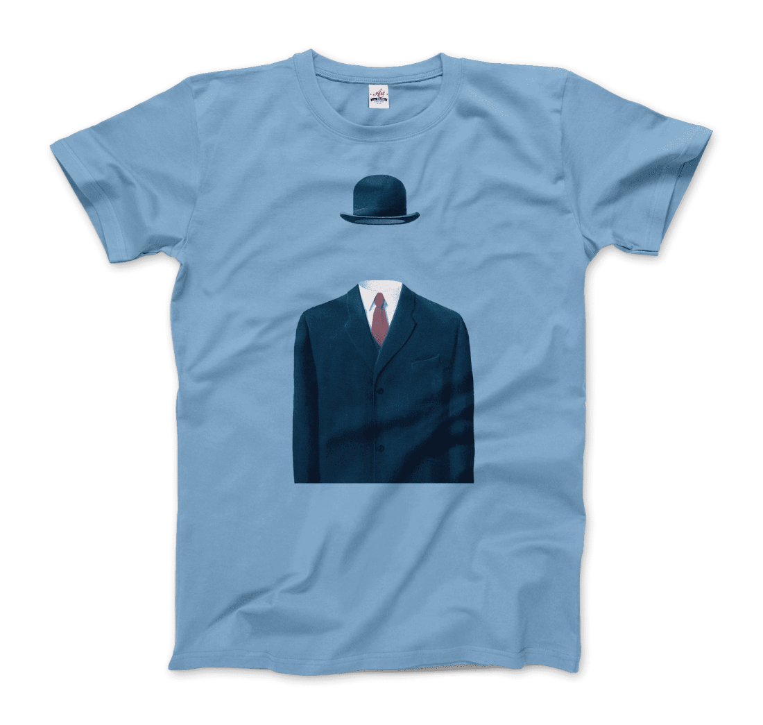 Rene Magritte Man in a Bowler Hat, 1964 Artwork T-Shirt - Fantasiaa 