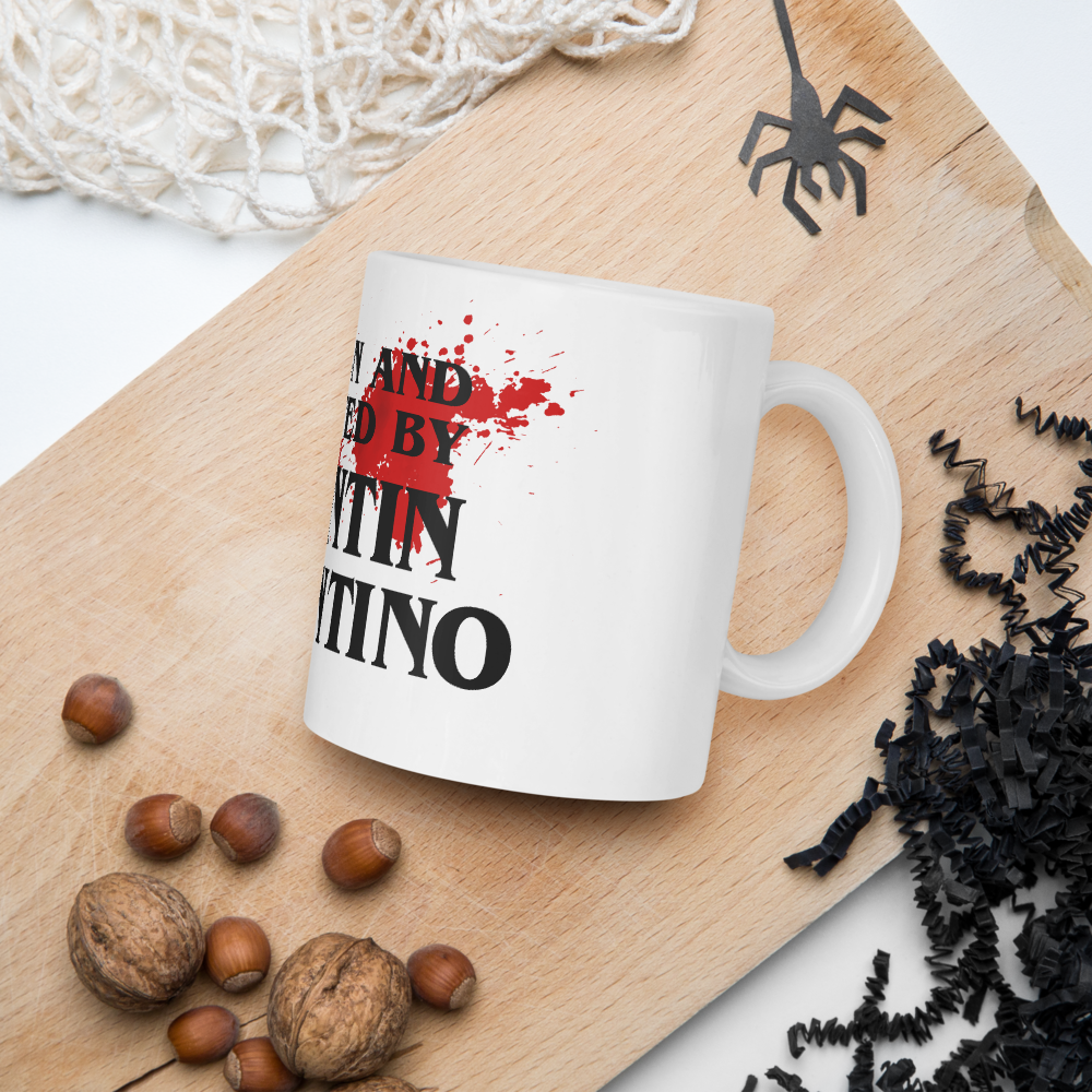 Written and Directed by Quentin Tarantino (Bloodstained) Mug - Fantasiaa 