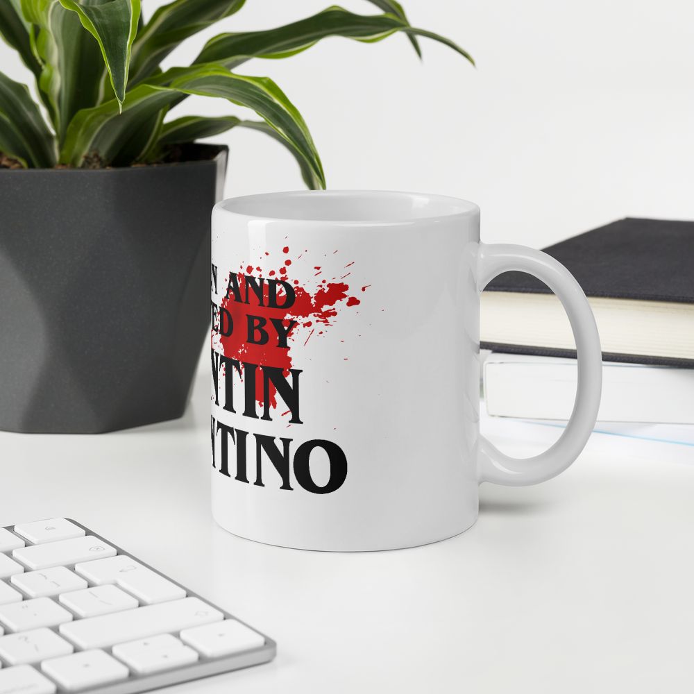 Written and Directed by Quentin Tarantino (Bloodstained) Mug - Fantasiaa 