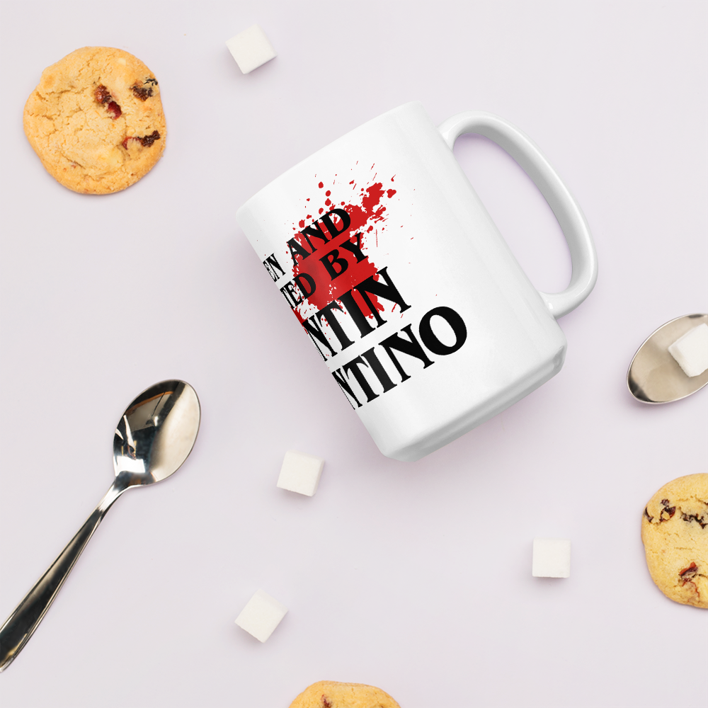 Written and Directed by Quentin Tarantino (Bloodstained) Mug - Fantasiaa 